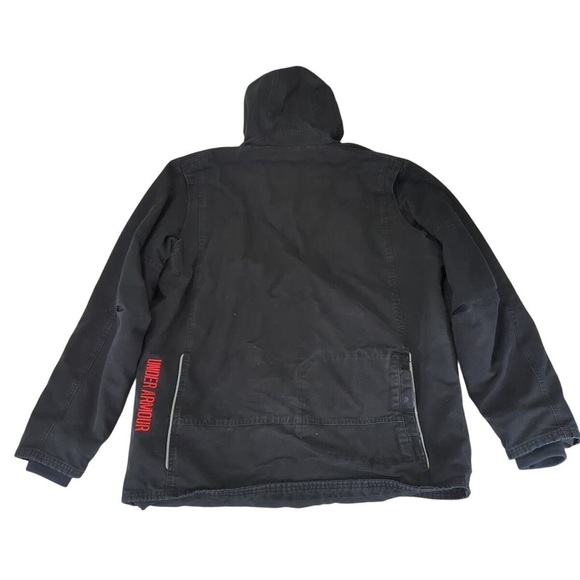Under Armour Men's XL Burley Jacket Black Hunting Hooded Canvas Hoodie - Picture 2 of 6
